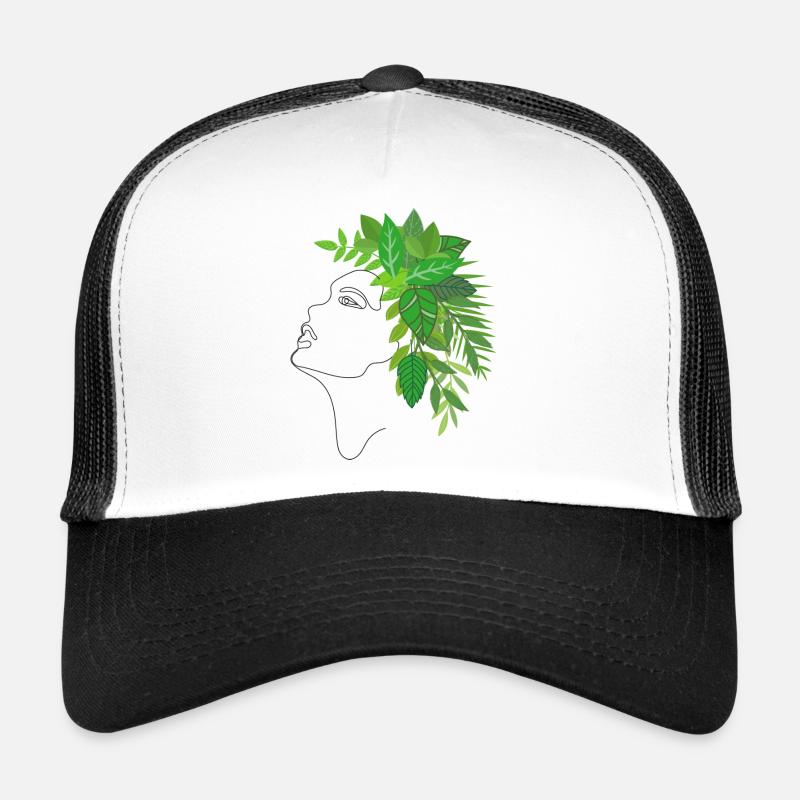 Terre Mère - Casquette trucker  - blanc/noir