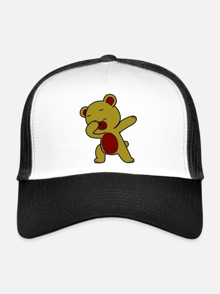Dabbing Bear - Trucker Cap - white/black - Front