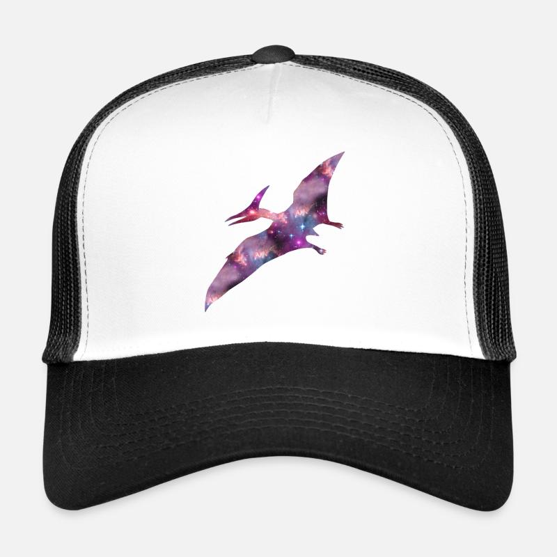 Flugsaurier Weltraum Dinosaurier Dino Pterosauria - Trucker Cap - Weiß/Schwarz
