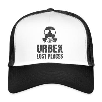 URBEX Lost Places gray scratched - Trucker Cap - white/black - Front