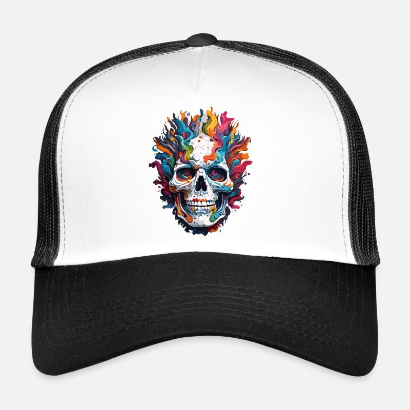 Skull / Totenkopf / Skelett / Gothic / Tattoo Trucker Cap