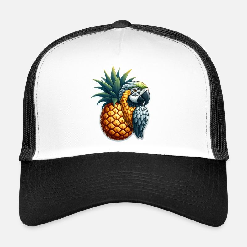 Perroquet sur un ananas Casquette trucker 