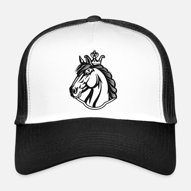 Majestätischer Schattenhengst - Trucker Cap - Weiß/Schwarz