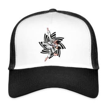 black judo hold - Trucker Cap - white/black - Front