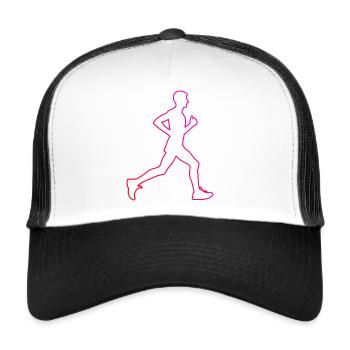 Race Women Jogging Men Running Running - Trucker Cap - white/black - Front
