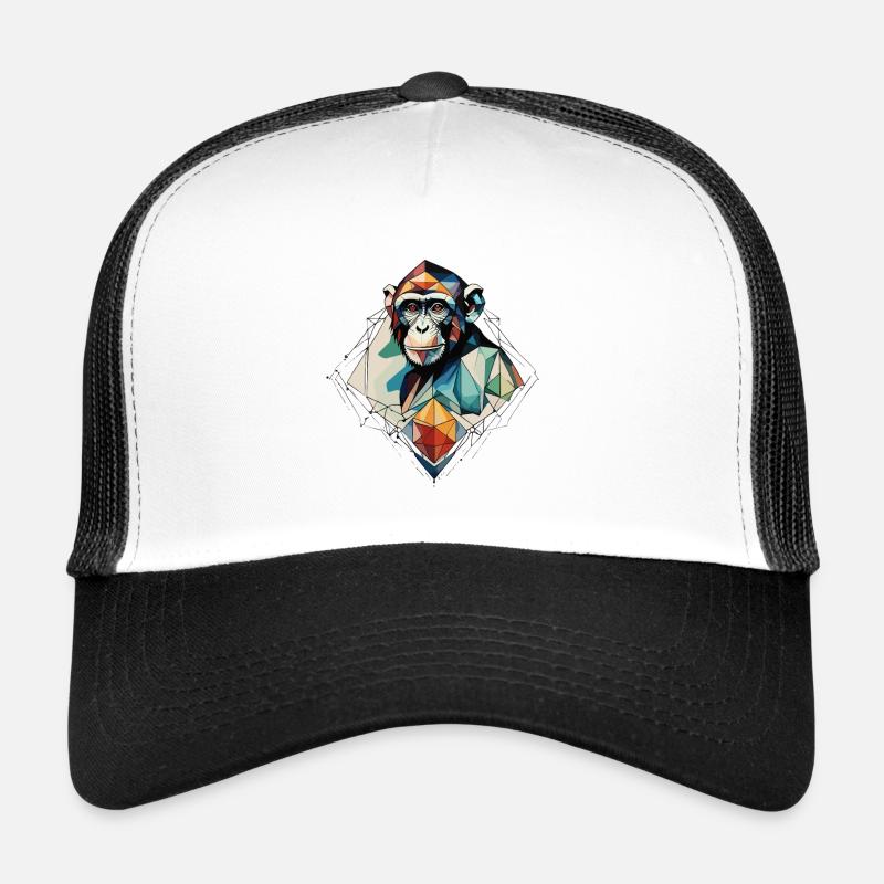 Lebensfroher Geometrieaffe Trucker Cap
