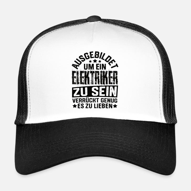 Electrician Electrical Electricity Master Electrician Trucker Cap