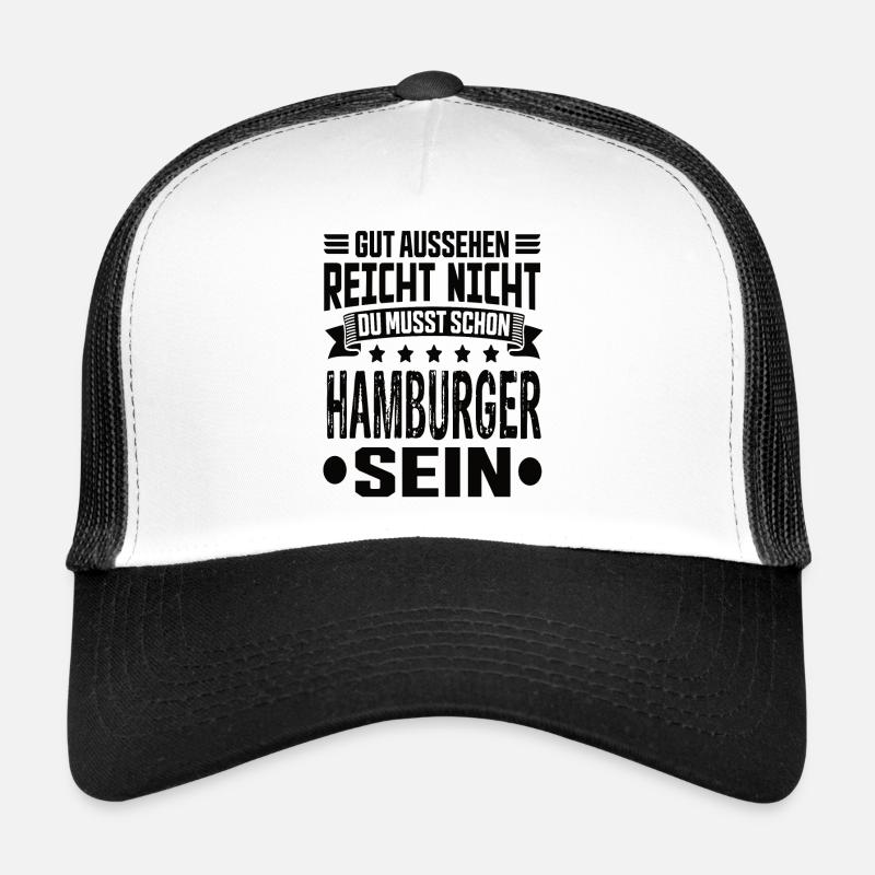 Hambourg - Casquette trucker - blanc/noir