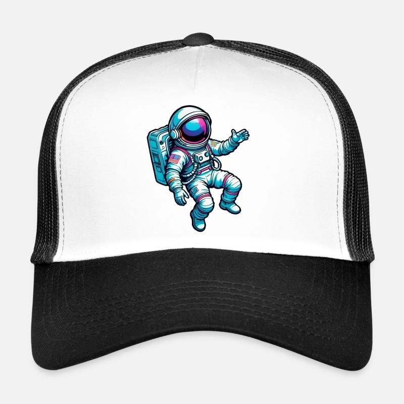Colorful Cartoon Astronaut Trucker Cap