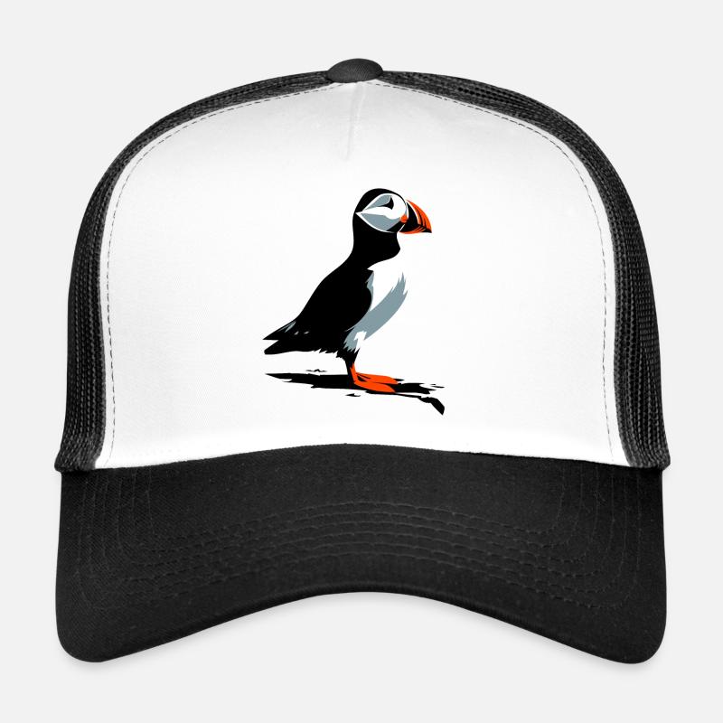 Macareux - Casquette trucker  - blanc/noir