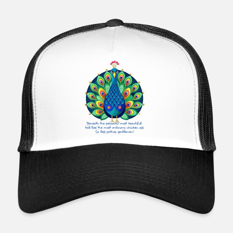 Pathetic Peacock - Trucker Cap - white/black