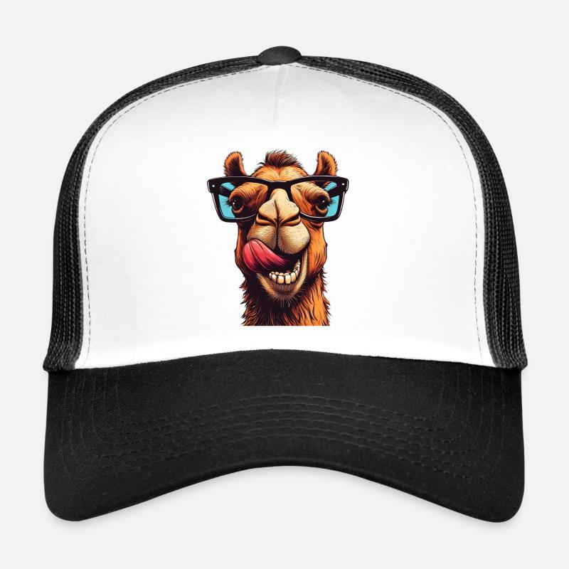 Chameau - Casquette trucker  - blanc/noir