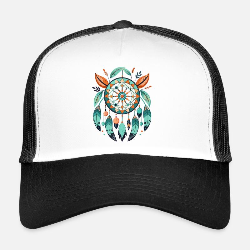 Attrape-rêves - Casquette trucker  - blanc/noir