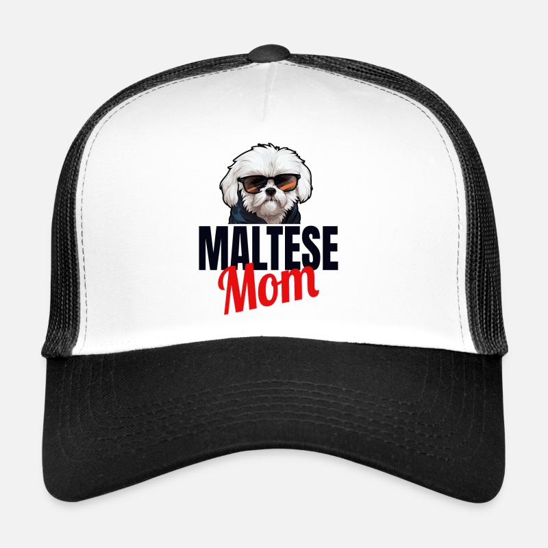 Maltese Lapdog Puppy Muttertag Welpe Trucker Cap