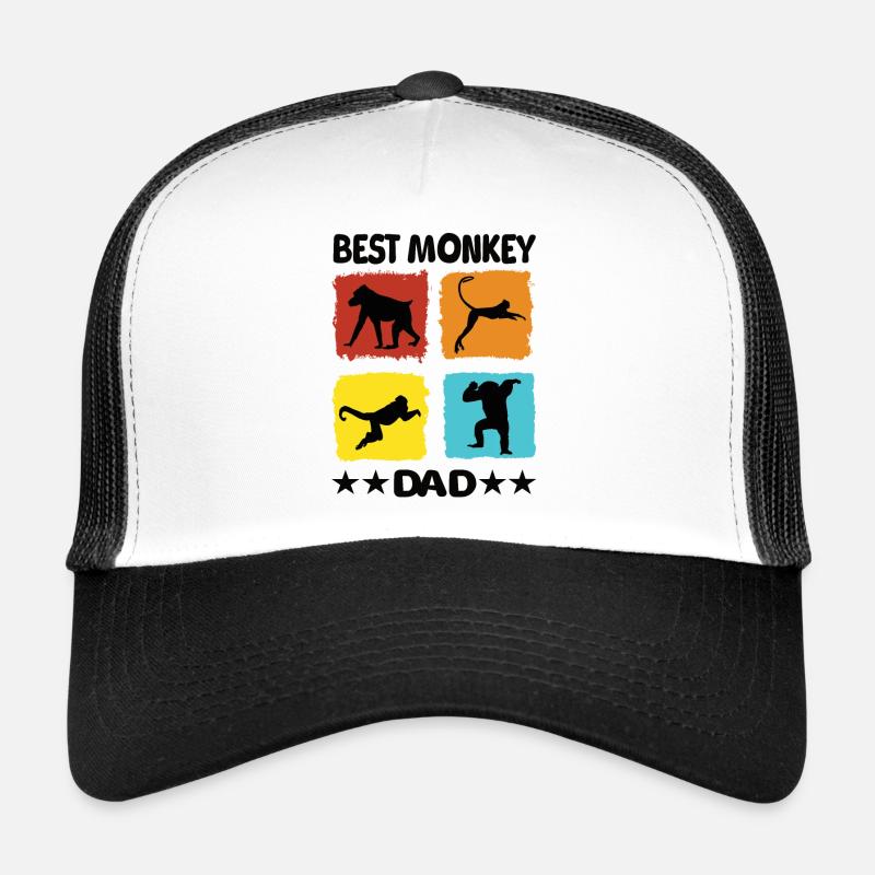 Best Monkey Dad Trucker Cap