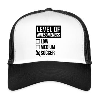 Fußball Fußball Fußball Fußball - Trucker Cap - Weiß/Schwarz - Vorne