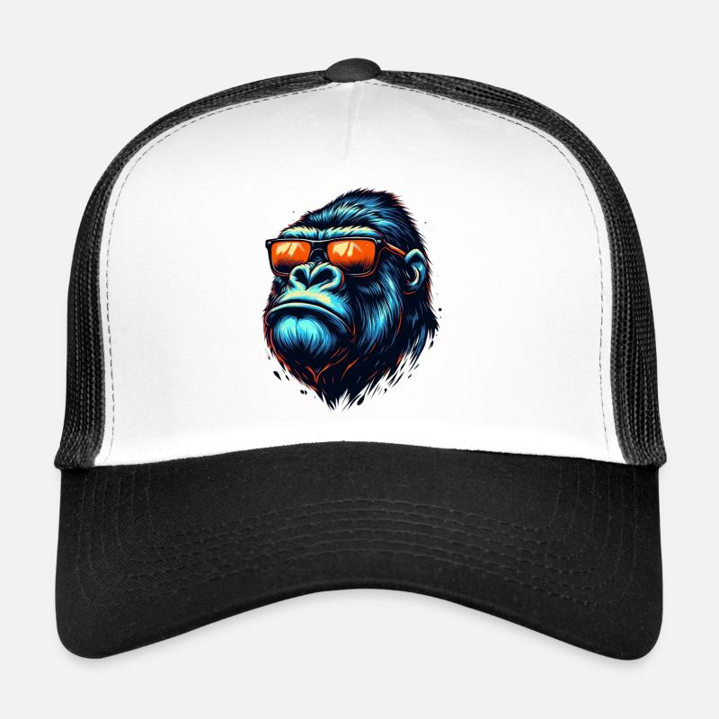 Gorilles avec lunettes de soleil Casquette trucker 