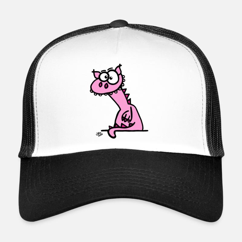 Le dragon - Casquette trucker  - blanc/noir