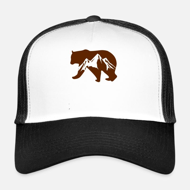 Bear Wildlife Mountains Casquette trucker 