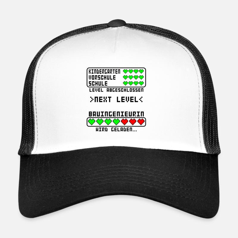 Bauingenieurin Studium Start Beginn für Studentin - Trucker Cap - Weiß/Schwarz