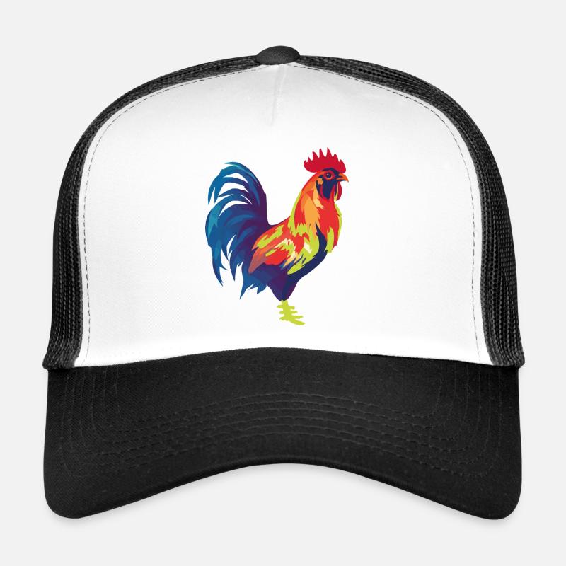 Coq - Casquette trucker  - blanc/noir