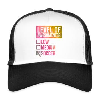 Fußball Fußball Fußball Fußball - Trucker Cap - Weiß/Schwarz - Vorne