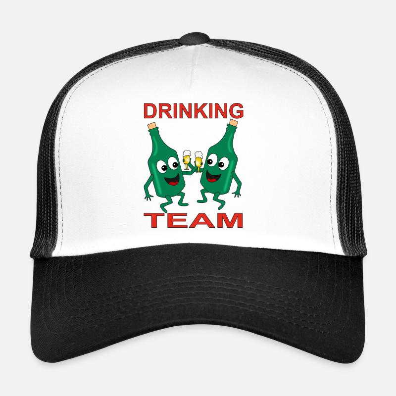 Verschmitzte Bierflaschen Trinkteam Trucker Cap