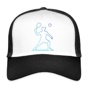 Racquetball Women's Men's Racquetball Games - Trucker Cap - white/black - Front