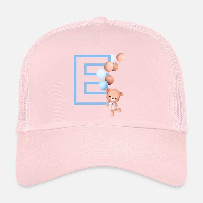 Lettre e bleue ours Casquette trucker 