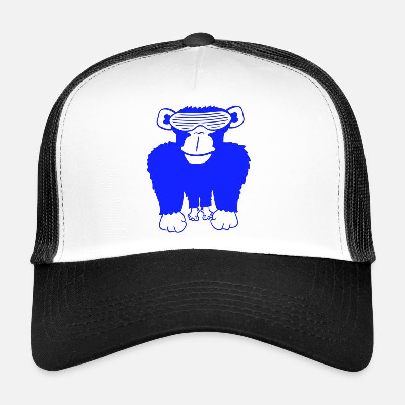 Funky Sunglasses Gorilla Cool Party Monkey Fun Trucker Cap