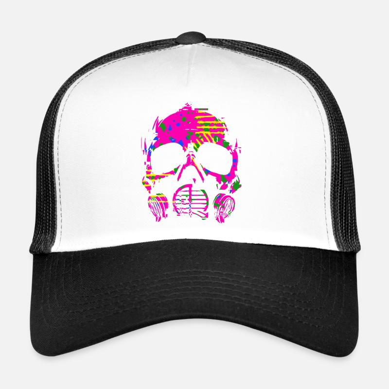 Regenbogen Pink Camo Gasmaske Trucker Cap