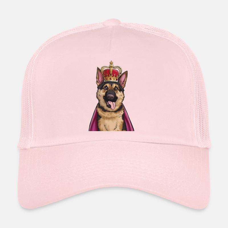 Royal German Shepherd with Crown Trucker Cap