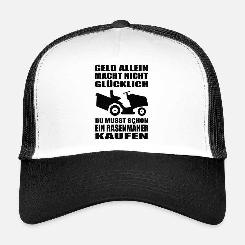 Rasenmäher - Trucker Cap - Weiß/Schwarz