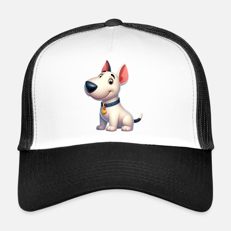 Bullterrier - Trucker Cap - Weiß/Schwarz
