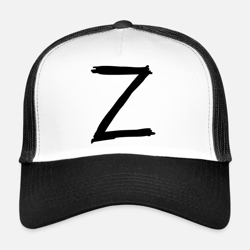 Buchstaben Z - Trucker Cap - Weiß/Schwarz