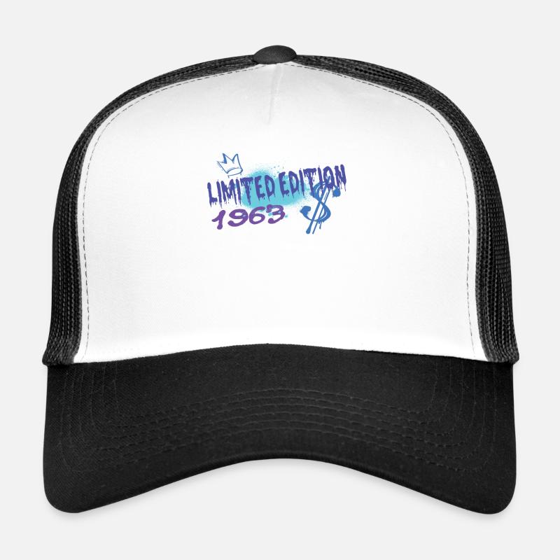 Edition Limitée 1963 Anniversaire Né 1963 Casquette trucker 
