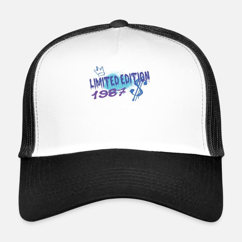 Edition Limitée 1987 Anniversaire Né 1987 Casquette trucker 