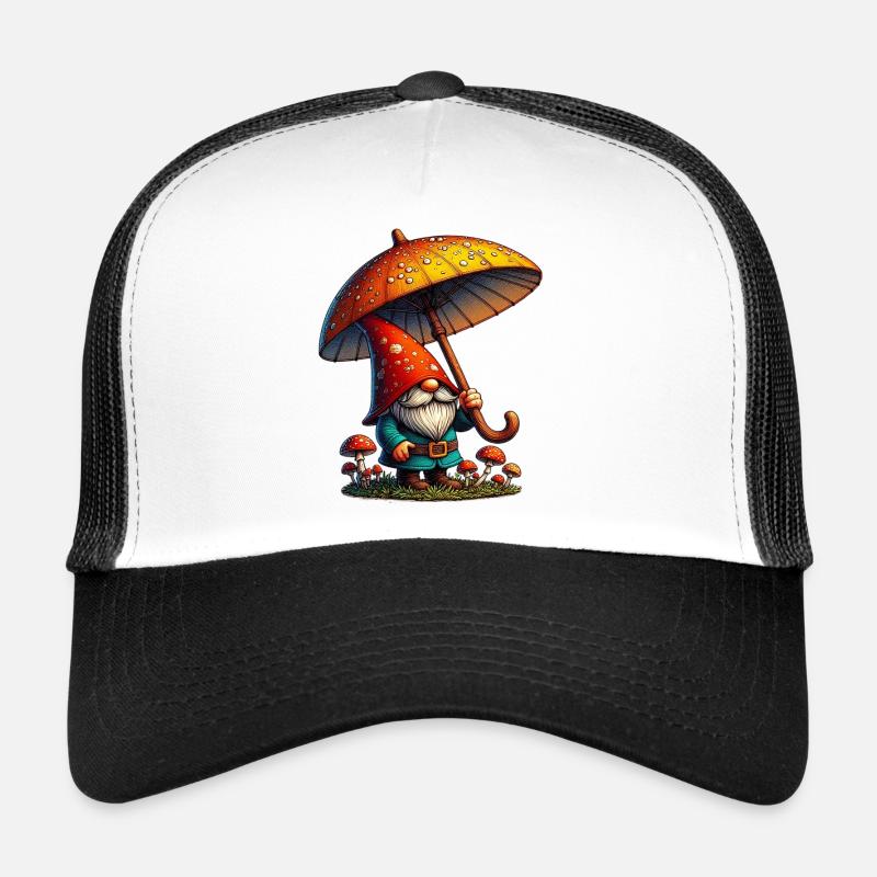 Gnome - Casquette trucker  - blanc/noir