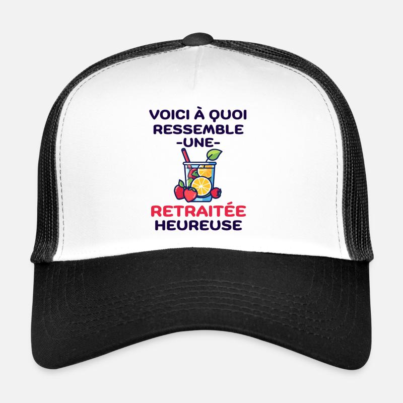Une retraitée heureuse Casquette trucker 