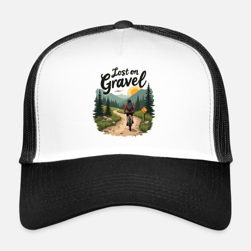 Perdu sur le gravier Vélo de gravier Vélos de gravier Casquette trucker 
