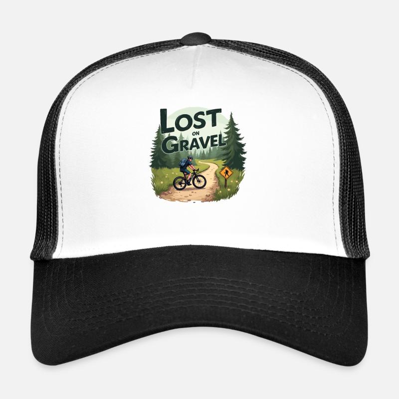 Perdu sur le gravier Vélo de gravier Vélos de gravier Casquette trucker 