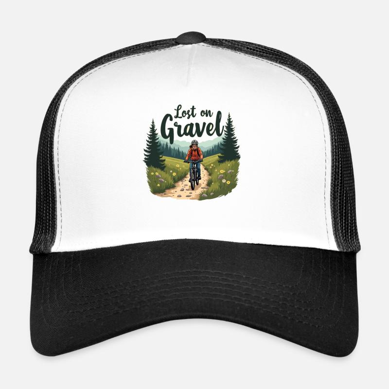 Perdu sur le gravier Vélo de gravier Vélos de gravier Casquette trucker 