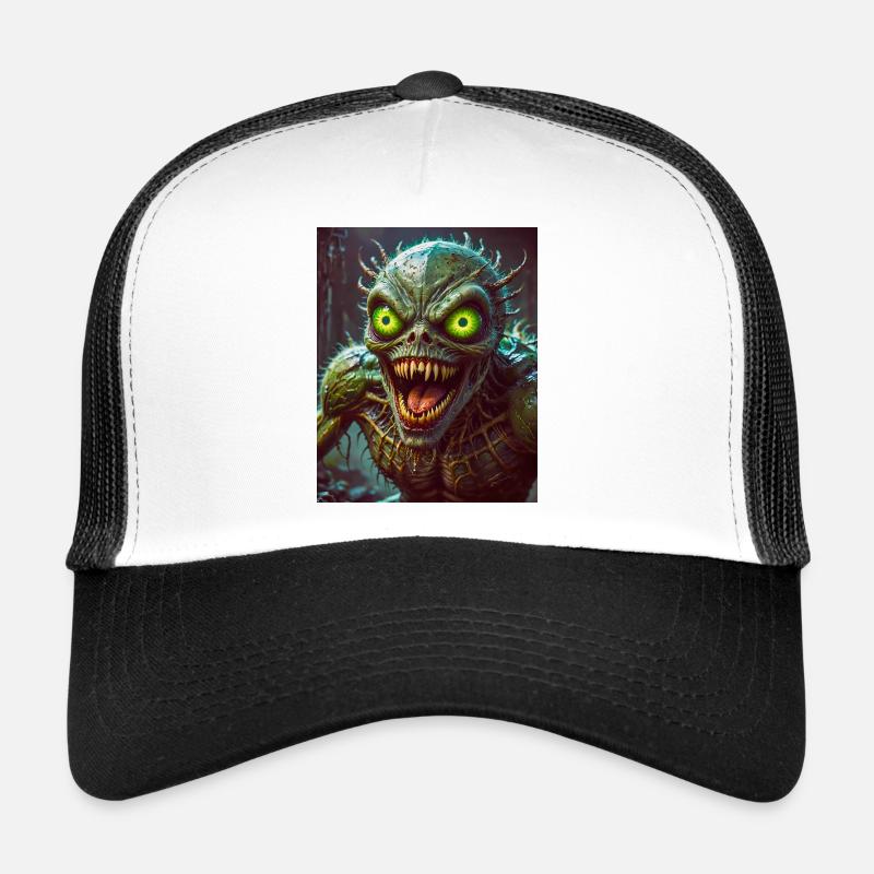 mutant monster half men half insect dark horror Trucker Cap