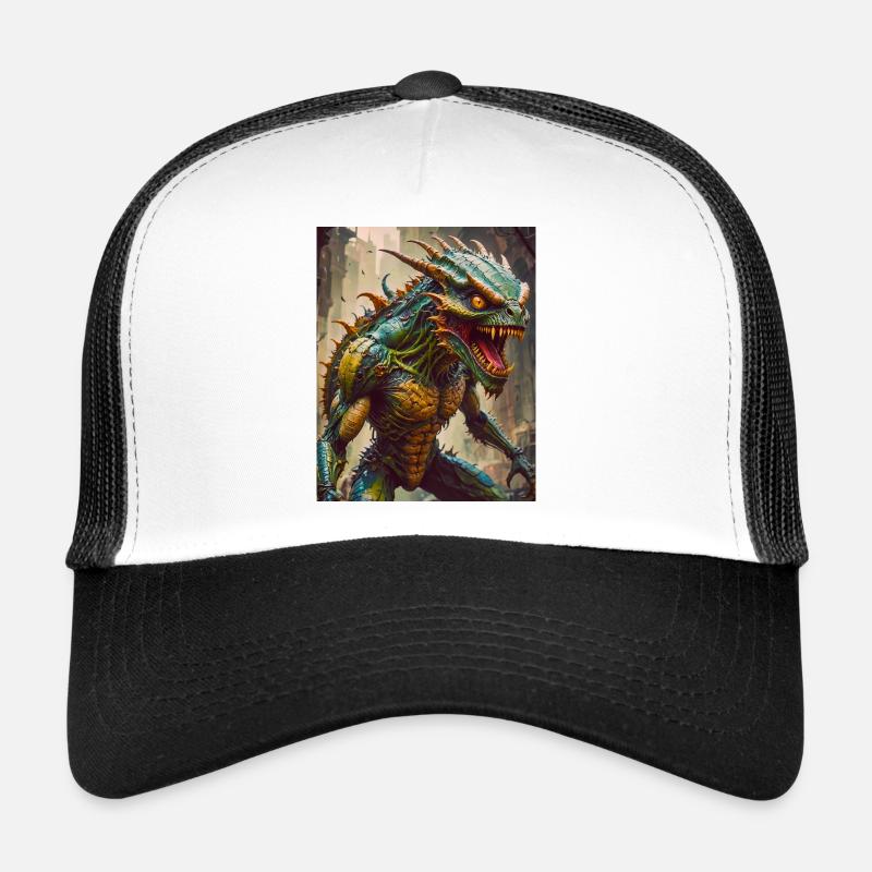 mutant monster half men half insect dark horror Trucker Cap