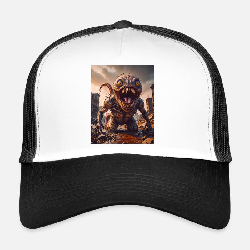 mutant monster half men half insect dark horror Trucker Cap