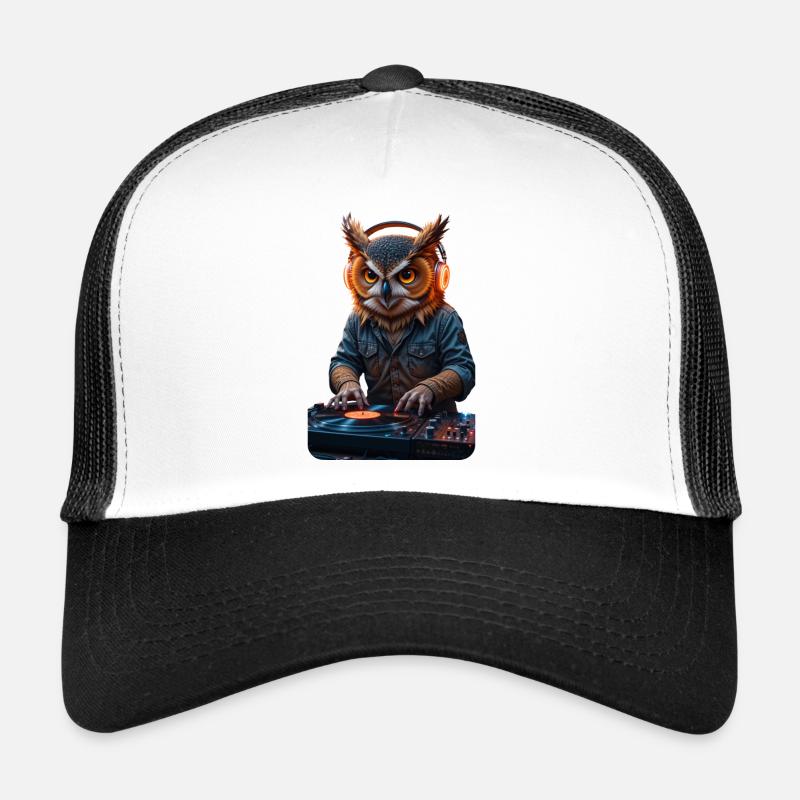 DJ Owl - Trucker Cap - white/black