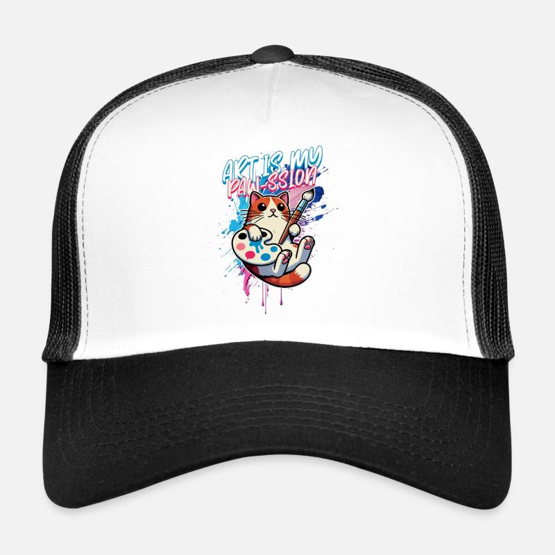 L’art est ma patte – Design créatif pour chats Casquette trucker 