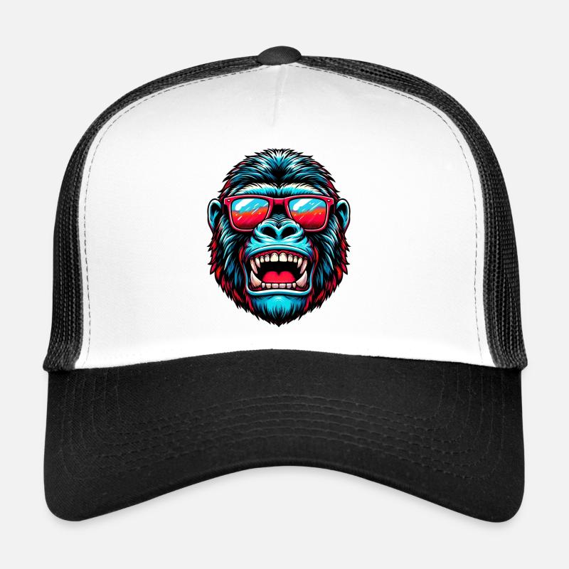 Gorilles avec lunettes de soleil Casquette trucker 