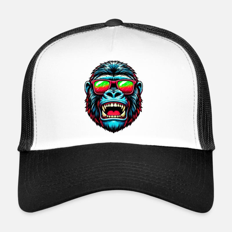 Gorilles avec lunettes de soleil Casquette trucker 
