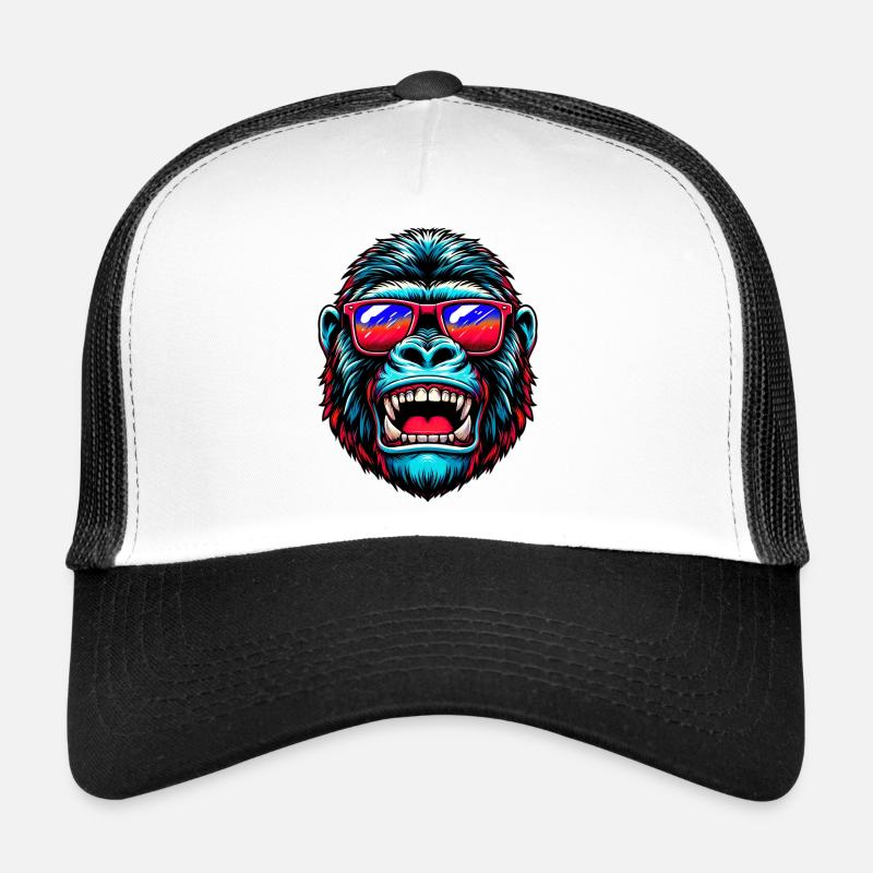 Gorilles avec lunettes de soleil Casquette trucker 